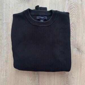 Vtg 90s GAP Black Heavy Rib Knit Mock Neck Sweater - $75